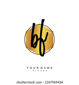 Initial BF handwriting logo vector