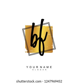 Initial BF handwriting logo vector Initial BF handwriting logo vector