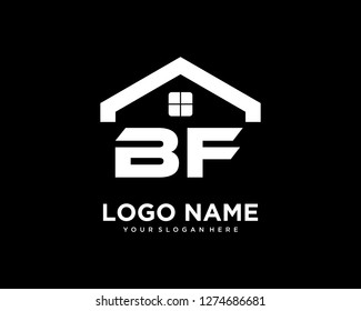 Initial BF home logo vector.