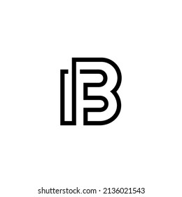 initial bf letter logo design vector Monogram Icon Template