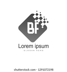 Initial BF Letter Logo Template Design