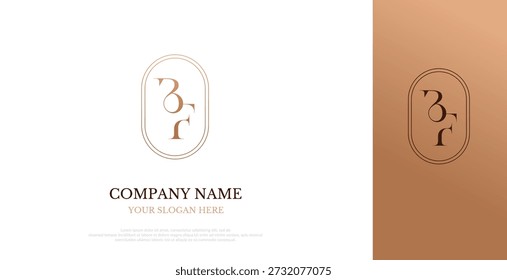 Initial BF Logo Design Elegant