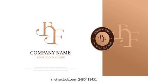 Initial BF Logo Design Vector 