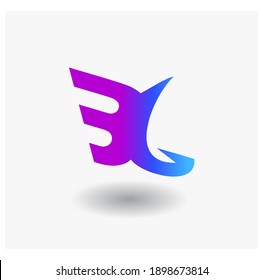 Idea de plantilla de vector de degradado de diseño de logotipo BG, BL y BI.