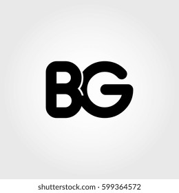 initial bg black business logo