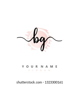 Initial BG handwriting logo