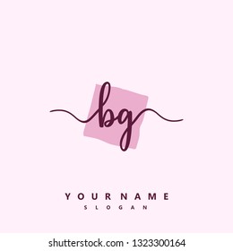 Initial BG handwriting logo