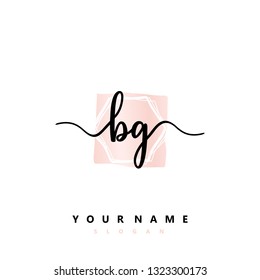 Initial BG handwriting logo