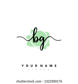 Initial BG handwriting logo
