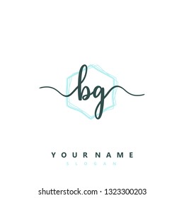 Initial BG handwriting logo