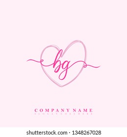 Initial BG handwriting logo