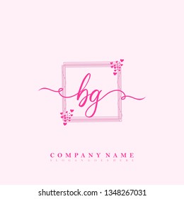 Initial BG handwriting logo