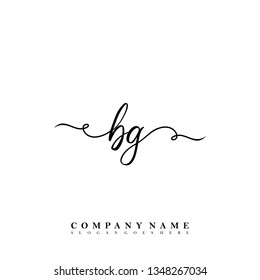 Initial BG handwriting logo