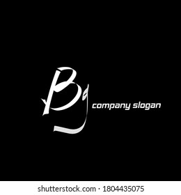 vector de plantilla de logotipo de escritura a mano Bg inicial