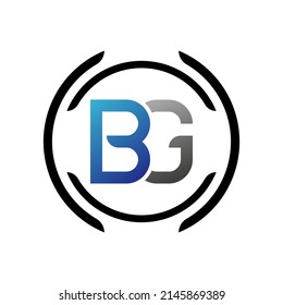 Initial Bg Letter Logo Design Vector Stock Vector (Royalty Free ...