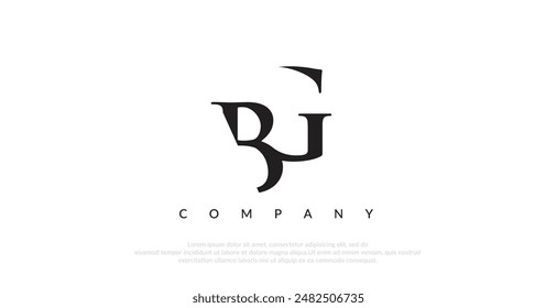 Vector inicial de diseño de logotipo de BG 