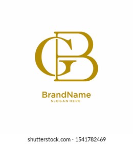 Initial BG logo vector template