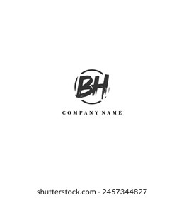 Initial BH brush logo company trend identity