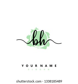 Initial BH handwriting logo