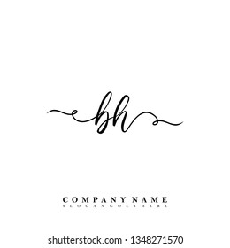 Initial BH handwriting logo