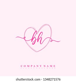 Initial BH handwriting logo
