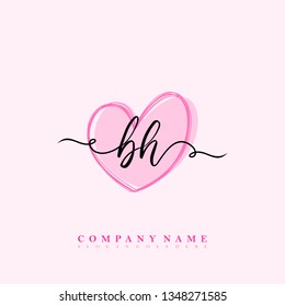 Initial BH handwriting logo