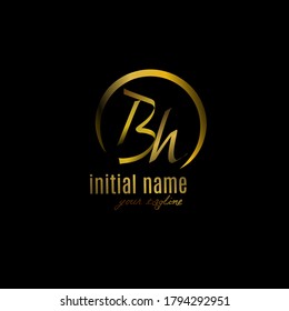 Initial-Bh-Logo-Vorlage, Vektorgrafik