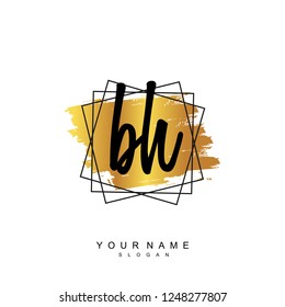 Initial BH handwriting logo vector