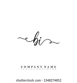 Initial BI handwriting logo