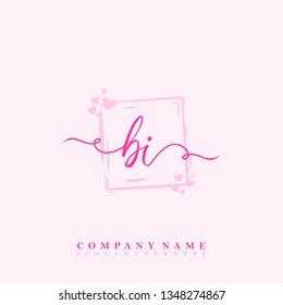 Initial BI handwriting logo
