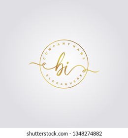 Initial BI handwriting logo