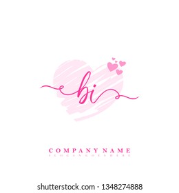 Initial BI handwriting logo