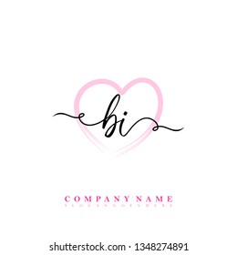 Initial BI handwriting logo