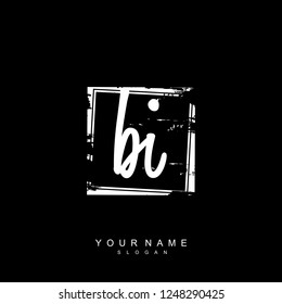 Initial BI handwriting logo vector