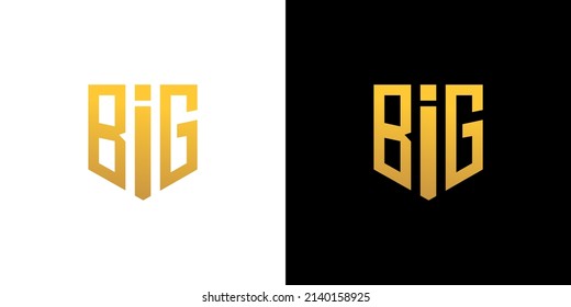 initial BIG Letter Logo Design Monogram Icon Vector