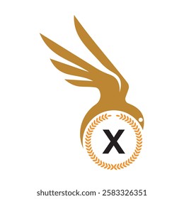 Initial Bird Logo Combine With Letter X Vector Template