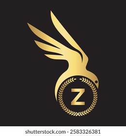 Initial Bird Logo Combine With Letter Z Vector Template