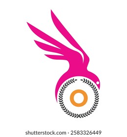 Initial Bird Logo Combine With Letter O Vector Template