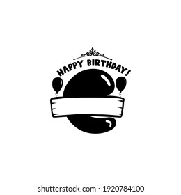 Initial Birthday C Letter. Happy birthday monogram design with balloons. Alphabet C template. Stock vector