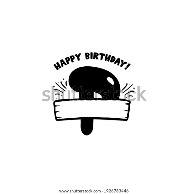 Initial Birthday P\
Letter. Happy birthday monogram design with balloons. Alphabet E\
template. Stock vector