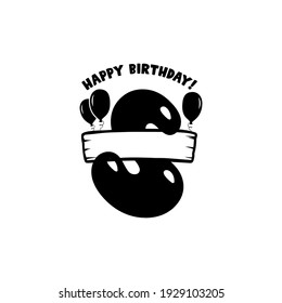 Initial Birthday S Letter. Happy birthday monogram design with balloons. Alphabet S template. Stock vector