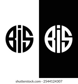 Logotipo inicial da letra BIS com modelo criativo moderno do vetor da tipografia do negócio
