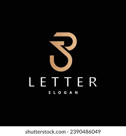 Logo de la carta BJ inicial, plantilla de vectores de logotipo JB minimalista moderno y de lujo