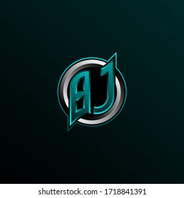 Initial BJ logo design, Initial BJ logo design with Circle style, Logo for game, esport, community or business.