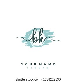 Initial BK handwriting logo