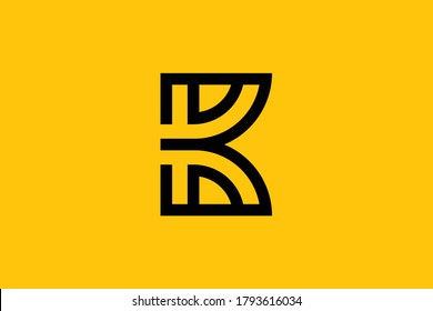 Initial BK KB modern monogram and elegant logo design, Professional Letters Vector Icon Logo on background. 