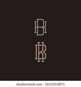 Initial BK or KB vintage  logo perfect for corporate identity, store name, community, trademark and more