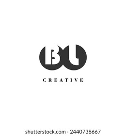 Initial BL company creative label trendy idea brand