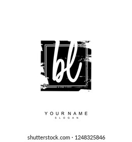 Initial BL handwriting logo vector