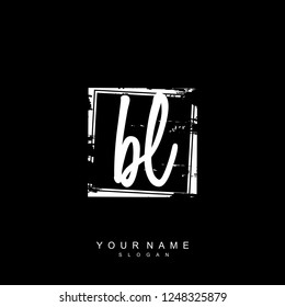 Initial BL handwriting logo vector